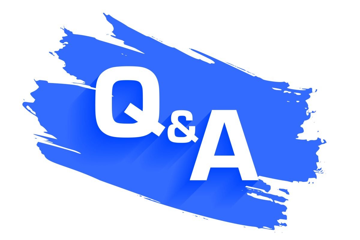question and answer faq quiz concept background with brush stroke effect vector